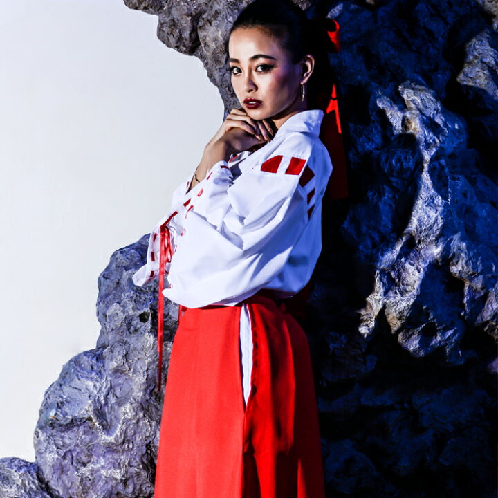 楽天市場 ハロウィン コスプレ 巫女 和服 着物 大きなサイズ コスチューム 通販 仮装衣装 レディース 衣装 ハロウィンコスチューム ハロウィンコスプレ コスプレ衣装 あす楽 可愛い 仮装 おすすめ 大きいサイズ ３点セット ボディーライン
