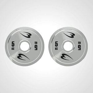 オリンピッククロームプレート5KG 2枚セット BODYMAKER ボディメーカー プレート トレーニング 筋肉 ダンベル バーベル 5kg オリンピックプレート クロームプレート