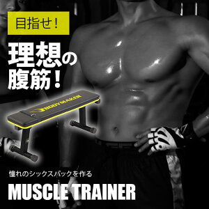 マッスルトレーナー3 BODYMAKER ボディメーカー フラットベンチ トレーニングベンチ ダンベル トレーニング 折り畳み 筋トレベンチ 腹筋台 健康器具 トレーニングマシン ダンベルベンチ マル