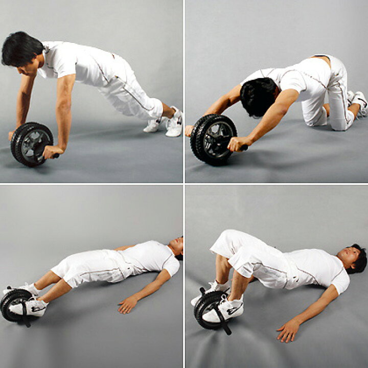 楽天市場 パワーホイール Bodymaker ボディメーカー 腹筋ローラー 女性 腰 立ちコロ ダブル アブスライダー 腹筋 インナーマッスル 全身トレーニング 背筋 トレーニング トレーニング用品 ボディメーカー