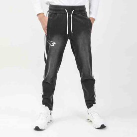 bm plus DENIM-KNIT ロングパンツ BODYMAKER ボディメーカー DENIMーKNIT デニムニット 2本ライン カットデニム ジャージ インディゴ染め 製品洗い加工 デニム スウェット ルームウェア トレーニングウエア
