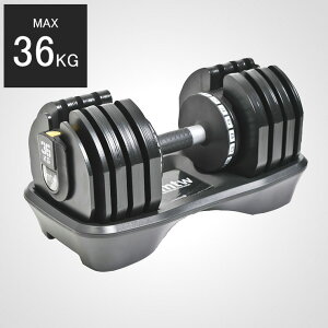 可変式ダンベル 36kg 1個 BODYMAKE ボディメーカー ブロックダンベル 可変式 ダンベル アジャスタブルダンベル 可変ダンベル 筋トレ グッズ ダンベルセット だんべる 自宅 トレーニング ホーム