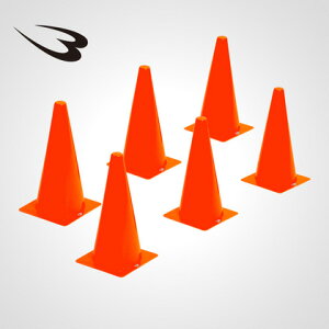 トレーニングコーン(6本セット) BODYMAKER ボディメーカー トレーニングマーカー コーン サッカー フットサル 陸上 カラーマーカー 目印 スポーツ トレーニンググッズ ドリブル 練習 バスケ バ