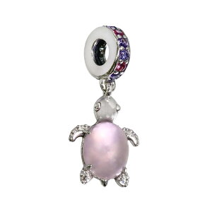 PANDORA ph `[ Murano Glass Pink Sea Turtle Dangle 798939C02
