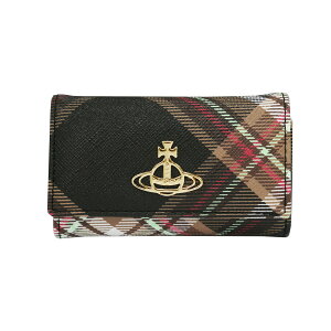 VIVIENNE WESTWOOD ���B���B�A���E�G�X�g�E�b�h �L�[�P�[�X DERBY 51020001U-S001K- �L�[�P�[�X BIOGREEN SAFFIANO PRINTED D101 TARTAN BROWN/BLACK