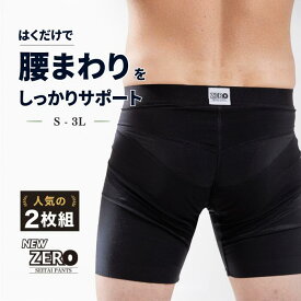 ＼お得な2枚セット／【24時間はく腰サポート】整体パンツ NEW ZERO はくだけ 24時間 ムレない 骨盤パンツ サポーターパンツ ゴルフ コルセット 腰サポーター 通気性 スポーツ ビジネス ボディスプラウト 整体 直営店 男性