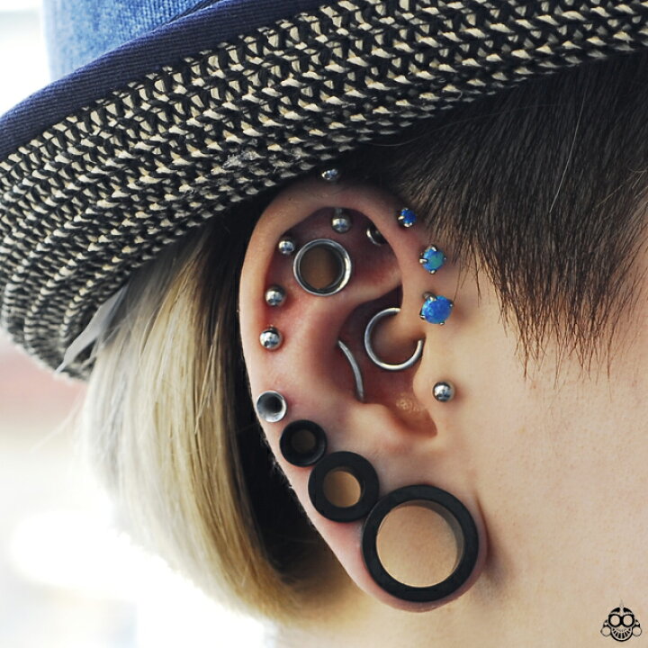 楽天市場】14mm マット ブラック フレッシュトンネル ホール ボデイピアス 【BodyWell】 : BodyWell ボディピアス