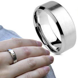 指輪 メンズ シンプル つや消し Brushed 選べるリング幅 ステンレス指輪 レディース ペアリング ステンレスアクセサリー 金属アレルギー対応 結婚指輪 婚約指輪 ペアリング
