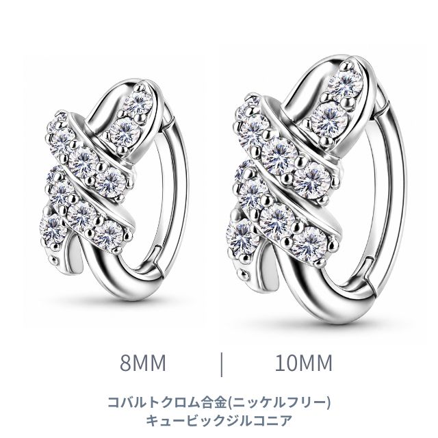 ワンタッチピアス14GクロスストーンOvalニッケルフリーピアスクリッカー金属アレルギー対応つけっぱなしへそピアスロブヘリックストラガスロック軟骨ピアスボディピアス