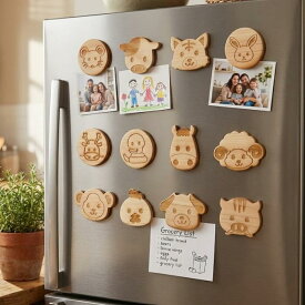 木製マグネット マグネット 磁石 木 木製 木のマグネット 動物マグネット 干支 飾り グッズ 干支グッズ 十二支 干支飾り 動物 アニマル おしゃれ かわいい 冷蔵庫 マグネット飾り かわいいマグネット 子 丑 寅 卯 辰 巳 午 午年 未 申 酉 戌 亥 鳥 犬 木の雑貨 木製飾り