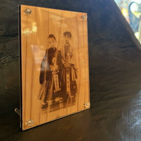 木にキザムPHOTO　ウッドフォト　写真立て　写真立て　プレゼント　ギフト　フォトフレーム 木製　オーダーメイド