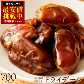 デーツ 「種なしドライデーツ700g」 [ 送料無料 デーツ 無添加 種なしデーツ ドライフルーツ 無塩 サイヤー種 種無し 砂糖不使用 ナツメヤシ フルーツ 業務用 1kg より少ない 激安 ]