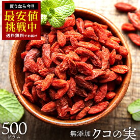 ゴジベリー 「無添加クコの実500g」 送料無料 ［ 小分け 菓子材料 枸杞 乾燥クコの実 スーパーフード ゼアキサンチン 中華 ドライフルーツ ]