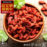 ゴジベリー 「無添加クコの実 1kg (500g×2)」 送料無料 ［ 小分け 菓子材料 枸杞 乾燥クコの実 スーパー…