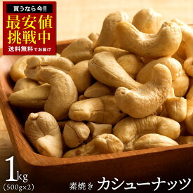 カシューナッツ 素焼き 「愛すべきナッツ 素焼きカシューナッツ 1kg (500g×2) 」[ 送料無料 カシュー ロースト 素焼きナッツ 無添加 無塩 素煎り 小分け 菓子材料 ベトナム産 自然ナッツ おやつ おつまみ 防災食品 非常食 保存食 備蓄食 常備食 訳あり 業務用 大容量 ]