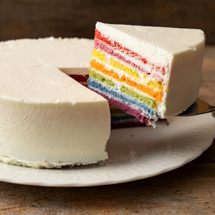 楽天市場 送料無料 レインボーケーキ 5号 誕生日ケーキ バースデーケーキ アメリカ発 カラフルケーキ スイーツ ケーキ お祝い 記念日 ギフト サプライズ パーティー インスタ映え びっくり 面白い ぼくの玉手箱屋ー