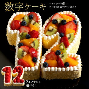 誕生日 ケーキ 送料無料「バースデー 記念日 に大人気 好きな数字が選べる 数字ケーキ 7号」 [ ナンバーケーキ 記念日 バースデーケーキ お誕生日ケーキ お祝い プレゼント アニバーサリー