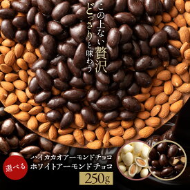 訳あり 無選別 チョコレート チョコ 選べるアーモンドチョコレート 250g ハイカカオ / ホワイト ハイカカオ ビター アーモンドチョコ ナッツ アーモンド スイーツ 業務用 お菓子