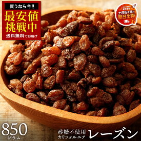 レーズン ノンオイル 「麗しのレーズン850g」 送料無料 [ ノンオイル レーズン 無添加 砂糖不使用 カリフォルニア産 カリフォルニアレーズン ドライフルーツ 激安 訳あり ドライフルーツ 干し葡萄 ほしぶどう 1kg より少ない 防災食品 非常食 ] 【土日を除く翌日出荷対応】