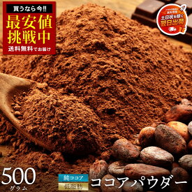 ココアパウダー 「砂糖不使用 2種類から選べるココアパウダー (軽やか！低脂肪ココアパウダー/濃厚！純 ココア パウダー) 500g」 送料無料 [ ピュアココアパウダー 純 ココア ココアパウダー 無糖ココアパウダー 純ココア 無糖 カカオ ] 【土日を除く翌日出荷対応】
