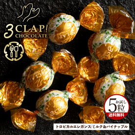 【期間限定 1,000円 ポッキリ 】 TV放送で話題殺到!「3CLAP!CHOCOLATE トロピカルエレガンス(ミルク&パイナップル)1箱(5粒)」 送料無料 [ スリークラップチョコレート チョコレート チョコ トリュフ ] 楽天スーパーSALE セール