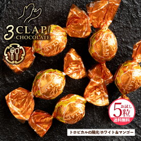 TV放送で話題殺到!「3CLAP!CHOCOLATE トロピカルの陽光(ホワイト&マンゴー)1箱(5粒)」 送料無料 [ スリークラップチョコレート チョコレート チョコ トリュフ ]