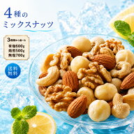 ミックスナッツ ナッツ 「4種類のナッツを使用 満足ミックスナッツ 最大700g ( 無塩 / 無塩・焙煎 / 有塩…
