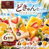 ギフト 生フルーツアイス 「果肉いっぱいどきゅんとアイスキャンディ20本セット(全6種から4種類選べる)」…