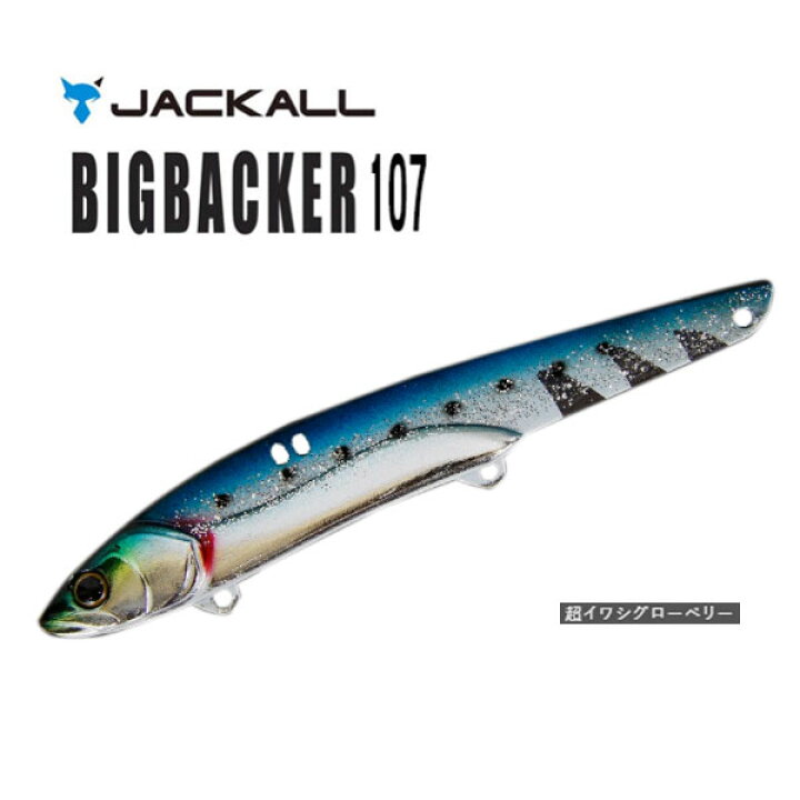 楽天市場】【送料無料】 ジャッカル ビッグバッカー107 超イワシグローベリー 27ｇ [JACKALL ビックバッカー シーバス 定番 BIGBACKER  バイブレーション 大型 ビックフィッシュ ショアジギング サゴシ 太刀魚 タチウオ 飛距離 メタルバイブ 振動 ]☆ : ぼくの玉手箱屋 ...