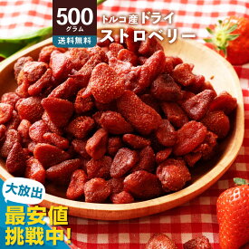 ドライストロベリー「濃厚な苺の甘さ!甘酸っぱい肉厚ドライストロベリー500g」 送料無料 [ ドライフルーツ 苺 いちご ストロベリー トルコ産 ]