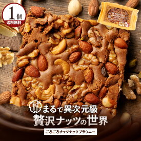 お試し ブラウニー 「あり得ない程贅沢ナッツ三昧!ごろごろナッツナッツブラウニー」 送料無料 [ プチギフト ギフト お土産 ]