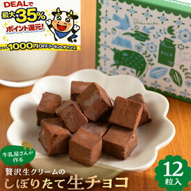 最大35％還元＆クーポン【 贅沢生クリーム搾りたて 生チョコ 12粒】生チョコ バレンタイン 2026 ギフト おいしい 生クリーム 高級 チョコレート 洋菓子 プレゼント プチギフト 2000円 自分用 お返し ちょっとした プレゼント 牧成舎 ホワイトデー ギフト