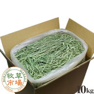 ◆令和7年度産新刈り◆牧草市場スーパープレミアムチモシー1番刈り牧草 10kg袋入（うさぎ・モルモットな…