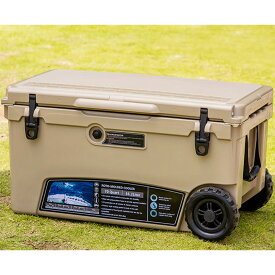送料無料 クーラーボックス 大型 車輪 66.2L 70QT ハードクーラーボックス クーラーBOX 釣り アウトドア キャンプ 保冷 保温 付属品あり カッコ良い かっこいい