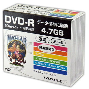 y10P×5Zbgz HIDISC DVD-R f[^p5mmXP[X HDDR47JNP10SCX5y[J[z