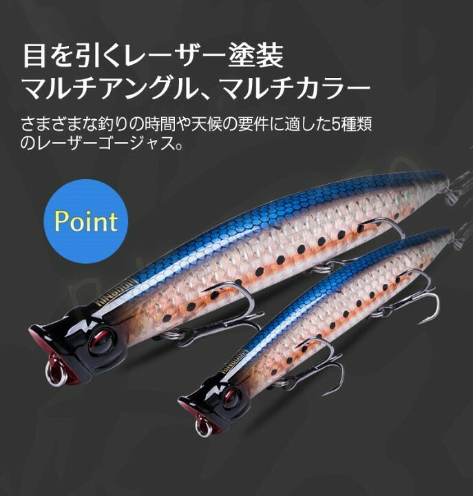 楽天市場 ポッパールアー フローティング 3d効果 カラフル 90mm 123mm 遠投可能 シーバス対応 7 5g 18 5g 強化トレブルフック付き ルアー ハードルアー 釣具 初心者 海釣り 淡水 汎用性 軽量 アウトドア 釣り Boma Plaza