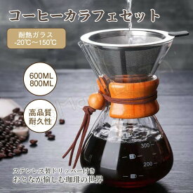 コーヒーカラフェセット コーヒーポット ハンドドリップ　フィルター ドリッパー サーバー キャプテンスタッグ