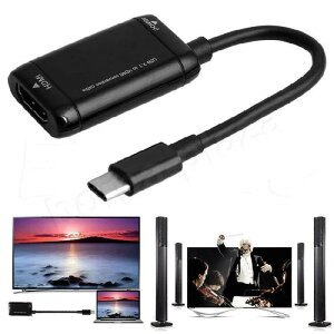 USB Type-C ^CvC typec ڑ USB 3.1 ^CvC USB-CHDMI A_v^ 1080PIX XϊP[u MHL Android Phone Tablet ubN MHL@\gѓdbp