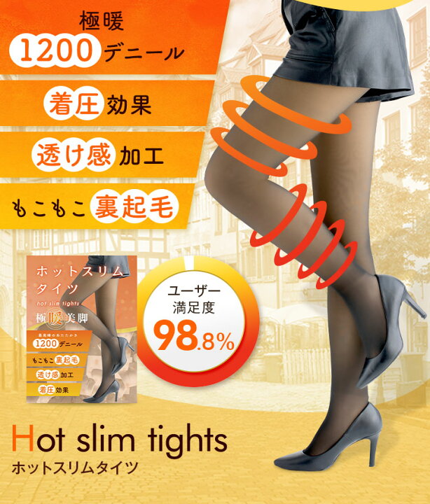 楽天市場】極暖 裏起毛 ホットスリムタイツ hotslimtights 