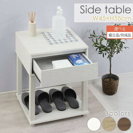 玄関ラック 引き出し 収納 省スペース サイドテーブル 引出し付き 木製家具 ウッドボード 木製 収納棚 サイドラック コンパクト 収納台 棚 おしゃれ カワイイ シンプル 一人暮らし ワンルーム ホワイト/オーク/ウォールナット 【組立品/完成品が選べる】 LET300253