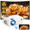 DBPOWER プロジェクター スマホ1080PフルHD対応 ホームシアター iOS/Android対応 10000lm WiFi 小型プロジェクター HDMI/USB/VGA/AVが搭載 天井 ホームプロジェクター パソコン/TV Stick/DVDプレーヤー接続可【100''スクリーン付属】