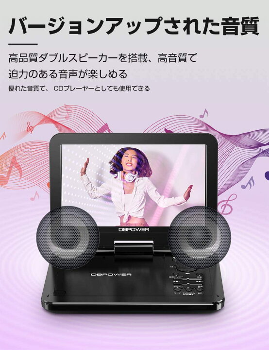 長時間再生可能な10.5インチポータブルDVDプレーヤー （楽天市場 