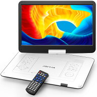 【新機種】 ASUTAS ポータブルdvdプレーヤー 17.9型 高解像度 高画質液晶 14.3インチ超大画面 高音質 500…