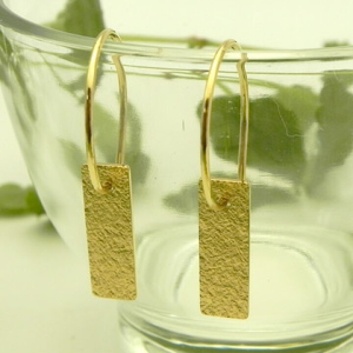 楽天市場 22金 ハテナ型フックピアス金属アレルギー対策ピアス四角いチャームのみ購入可能送料無料両耳1セット販売 ｂｏｎａｎｚａ楽天市場店