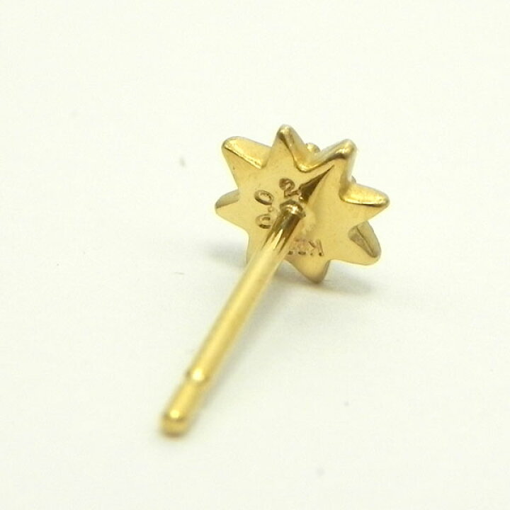 楽天市場】【ピアス】一番星0.02ctダイヤピアスセカンドピアス22金の 