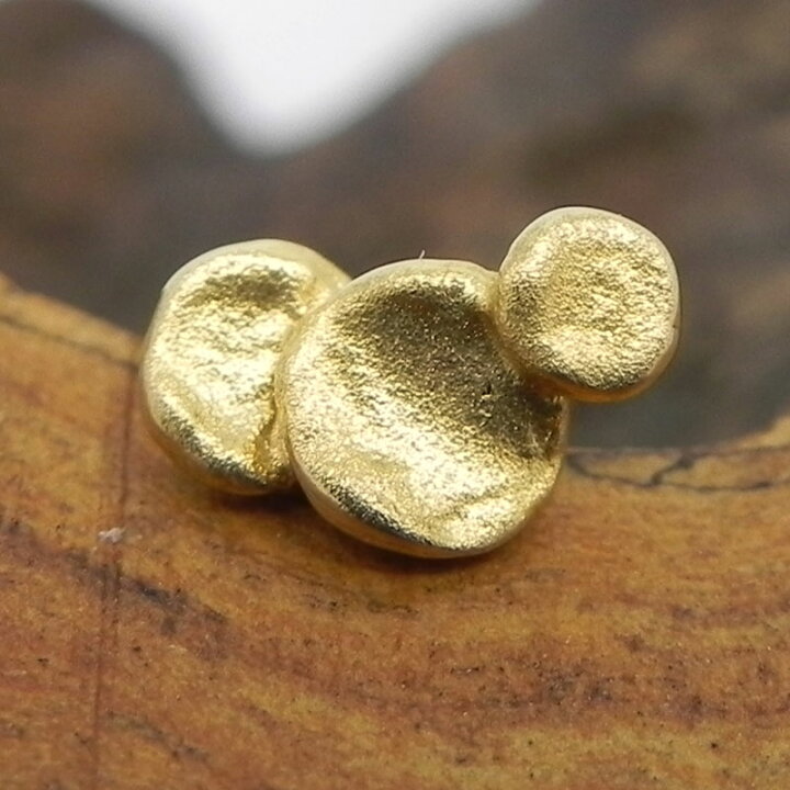楽天市場 セカンドピアス22金こもれび 丸3つ 泡軸の太さと長さ選べます片方販売ok 金属アレルギー対策太いピアス ｂｏｎａｎｚａ楽天市場店