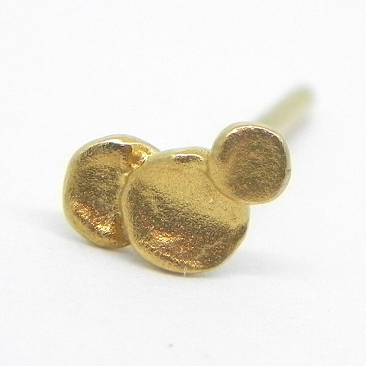 楽天市場】【ピアス】22金セカンドピアスこもれび・丸3つ・泡軸の太 