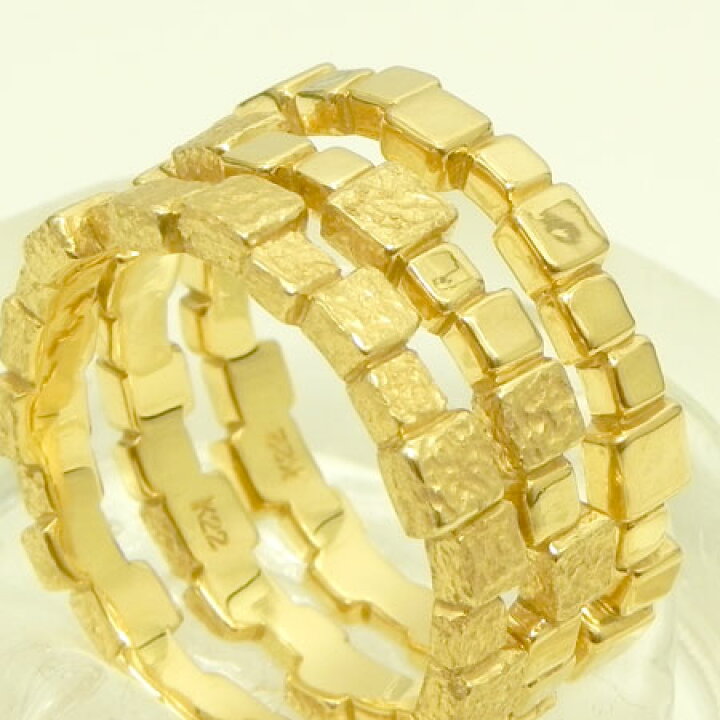 楽天市場】【指輪】モザイクリング指輪 Ring リングK22/K18YG/K18PG  