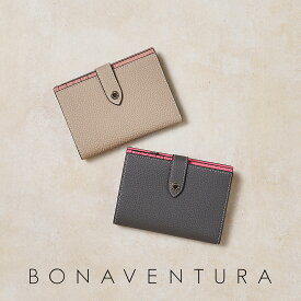 【BONAVENTURA公式】ベルテッド マルチ ミディアム ウォレット シュリンクレザー 二つ折り財布 レディース財布 本革 レザー 高級 ブランド BONAVENTURA ボナベンチュラ BWAT31R