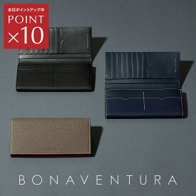 【BONAVENTURA公式】 バイフォールドロングウォレット シュリンクレザー 長財布 メンズ財布 本革 レザー 高級 ブランド BONAVENTURA ボナベンチュラ BWAT35